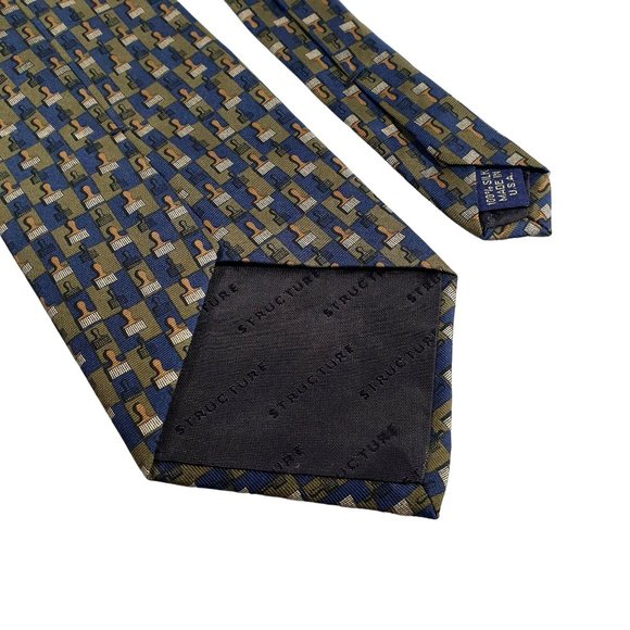 Structure Mens Necktie Tie Designer Accessory Work Office Dad Gift - Picture 5 of 5